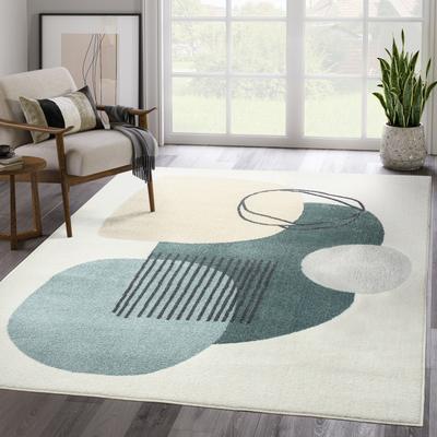 Abani Rugs Deco Cream Minimalist Geometric Area Rug