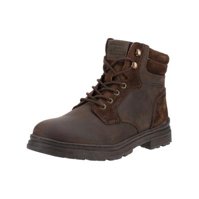 Schnürstiefelette CAMEL ACTIVE "camel active Stiefelette Leder", Damen, Gr. 45, braun (cafe), Leder, Schuhe Schnürstiefelette
