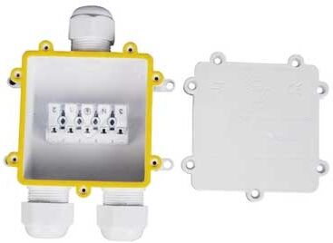 V-Tac Vt-871 Scatola Box Pvc Di Derivazione Con 4 Terminali Interni Bianco Ip68 - Sku 5983
