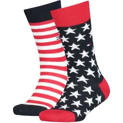 2er Pack TOMMY HILFIGER Stars and Stripes Socken Kinder 085 - tommy original 39-42