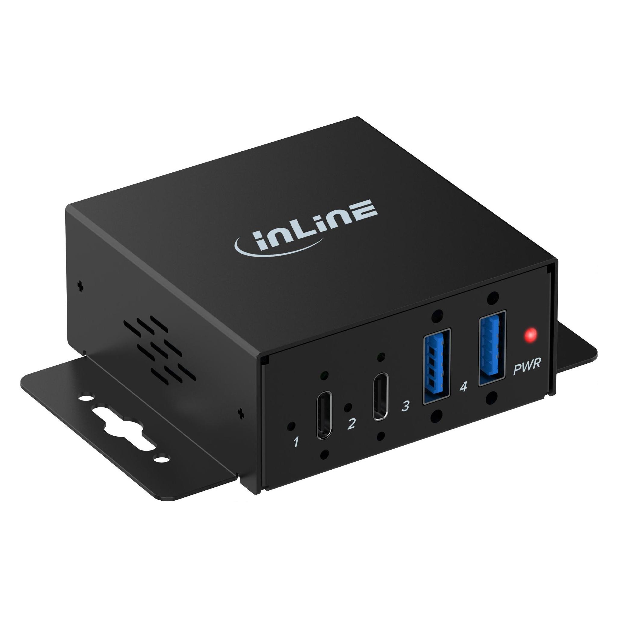 InLine USB 3.2 Industrie-Hub (USB-C, 4 Ports) (35396H)