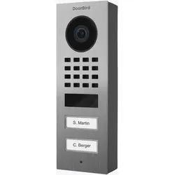 DoorBird D1102V Aufputz IP Video Türsprechanlage Edelstahl V4A (salzwasser- und flugrostbeständig), gebürstet