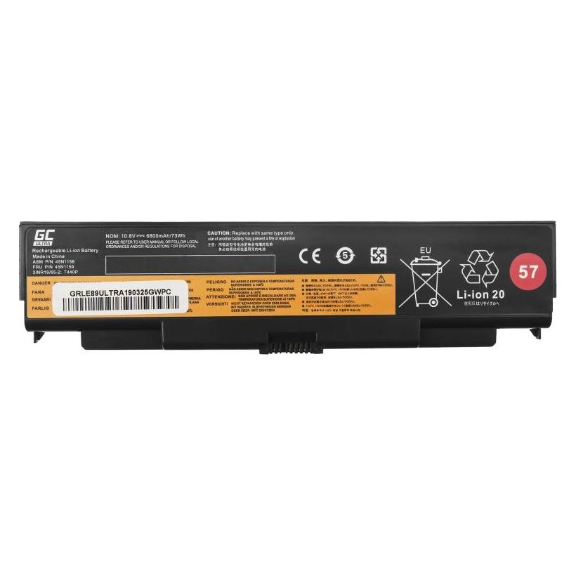 GreenCell Laptop Battery for Lenovo ThinkPad T440p T540p W540 - 11.1V - 6800mAh (6 Zellen, 6800 mAh) (LE89ULTRA)
