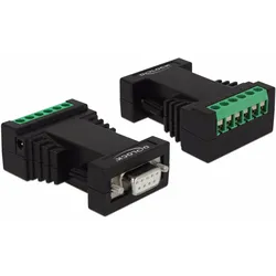 Delock Steckverbinder RS232 - RS422/485 ESD-Schutz, Isolator, Schnittstellen Adapter, Schwarz