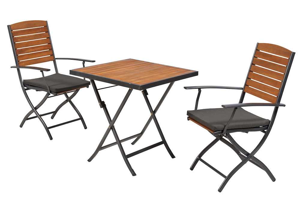MERXXHANDELS Santorin Balkonset 5tlg Alu/Ak Klapptisch 70 x 70 cm 16980366