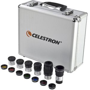 Celestron Okular Okularset, 1,25 Zoll, 52° Sichtfeld, Okulare & Filter, mit Koffer