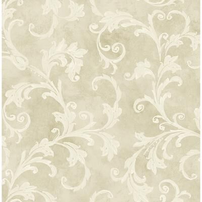 Seabrook Designs Capriana Scrolls Unpasted Wallpaper