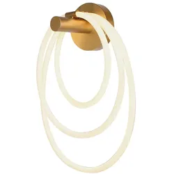 LED Wandlampe Wandleuchte goldfarben Flurleuchte Wohnzimmerlampe H 46 cm