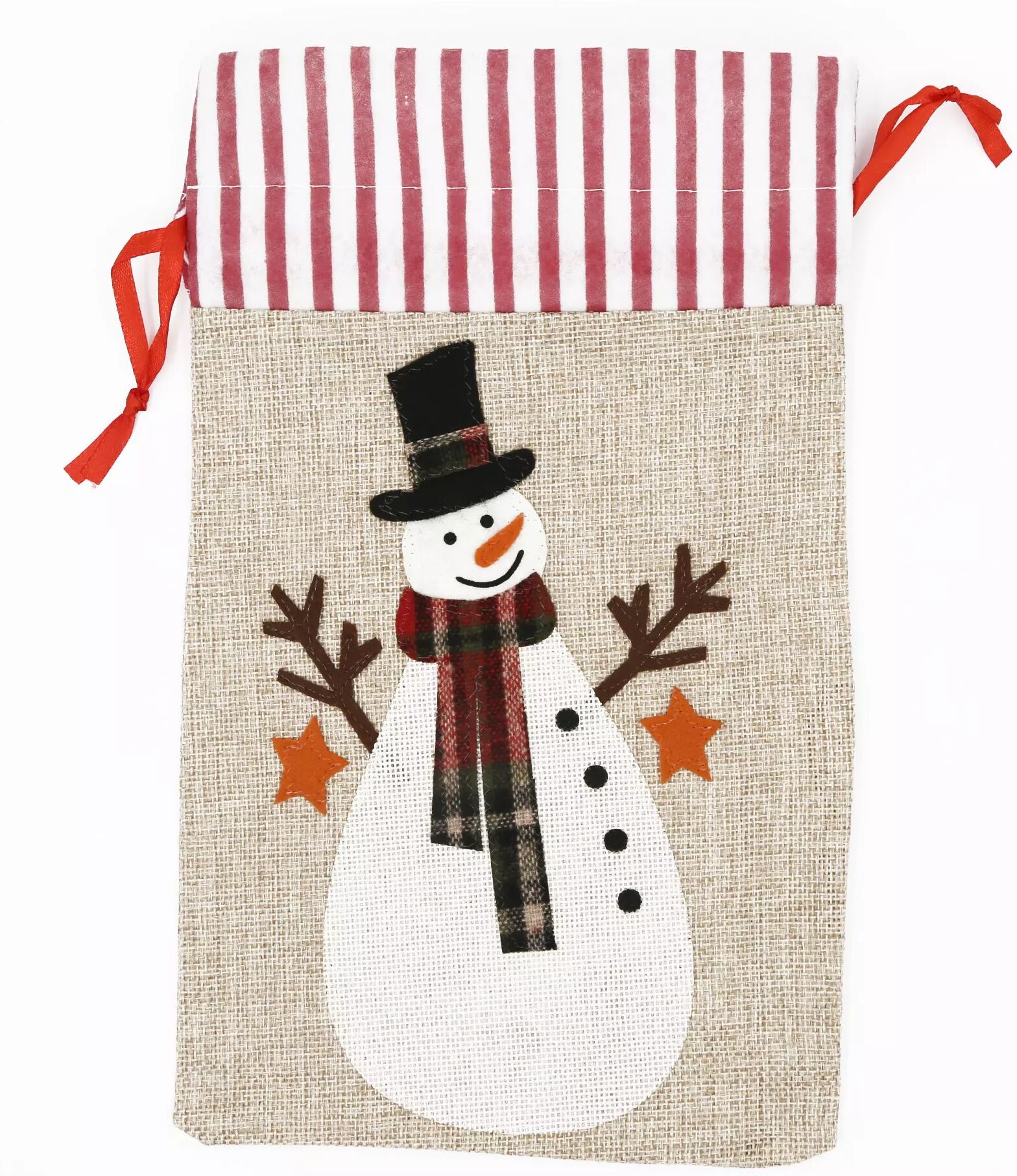 INF Kleine Weihnachtsgeschenktüte mit Schneemann
