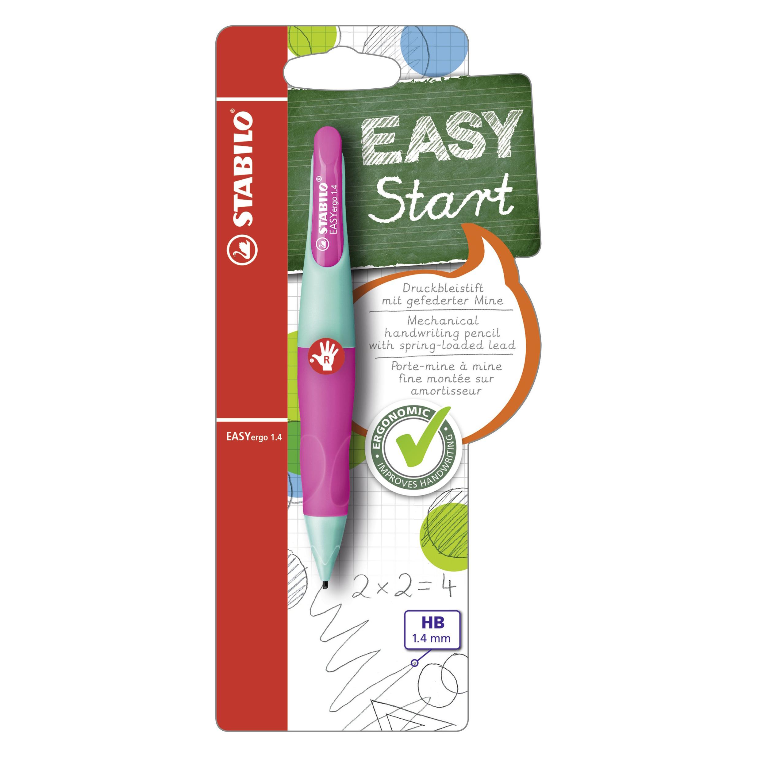 Stabilo EASYergo ergonomischer Druck-Bleistift für Rechtshänder HB (1.40 mm, HB, 1x) (B-46899-5)