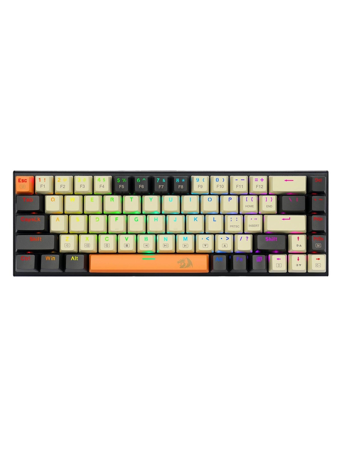 REDRAGON K633CGO-RGB Ryze keyboard - Gaming Tastatur - 65% - Englisch (US) - Schwarz