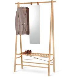 Tchibo - Garderobe mit Spiegel - 113x45,5x181cm - naturfarben -