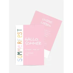 Einladung zum Sommerfest selbst gestalten mit Spruch und Fotos im Onlinedesigner bei Meine-Kartenmanufaktur.de