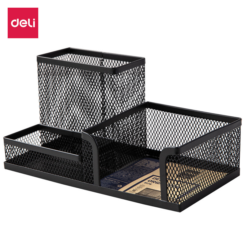 Deli multifunctionele bureau-organizer, zwart, 1 stuk