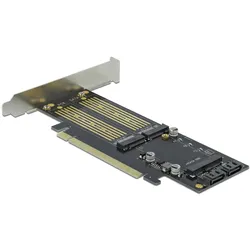 Delock Host Bus Adapter PCI-Ex16v4 - M.2 Key-B, M.2 Key-M, mSATA, Storage Controller