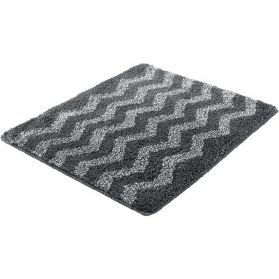 Kleine Wolke "Zack", Badvorleger, Badezimmer Teppich" Höhe 20 mm rutschhemmend beschichtet fußbodenheizungsgeeignet Badteppich, modernes Zickzack Design, Ton in Ton