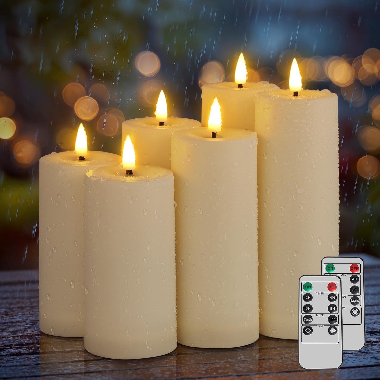 6 Stuks Waterdichte LED Kaarsen met Timer - Draadloze Flame-Less Decoratie