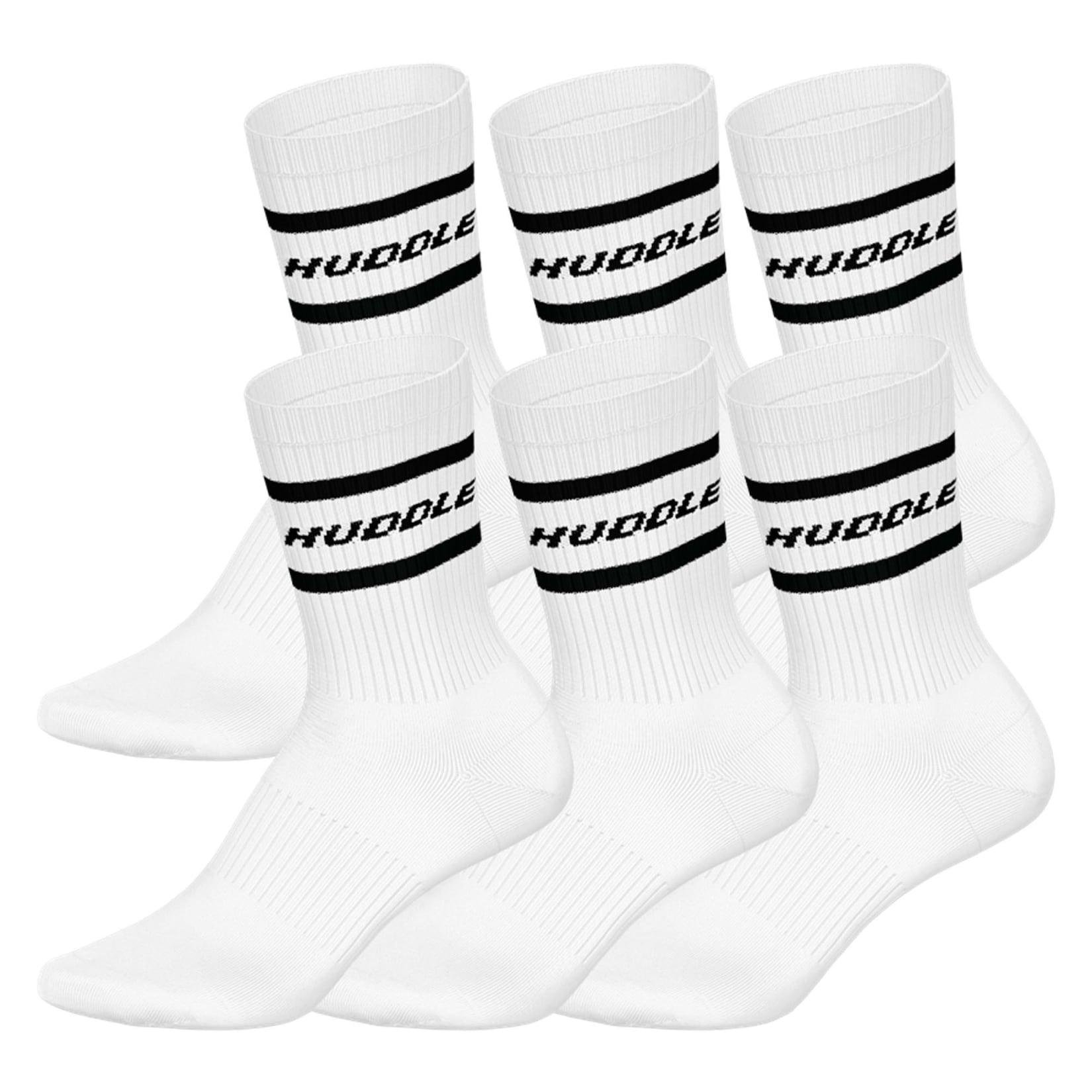 HUDDLE 6pk Crew Socks Stripe Unisex Socken