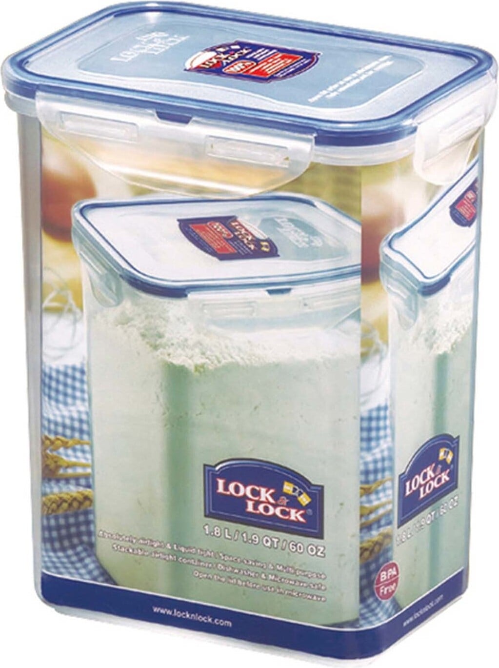 Lock & Lock voorraadbus, 1,8 liter