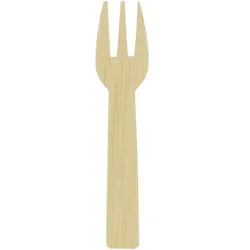 MONOUSO - Mini Gabel aus Bambus 7,5cm in einer Schachtel (1.200 Stück)