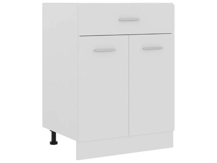 Meuble cuisine charge 65 kg Design Moderne Armoire de plancher à tiroir -  Lyon  Blanc 609263