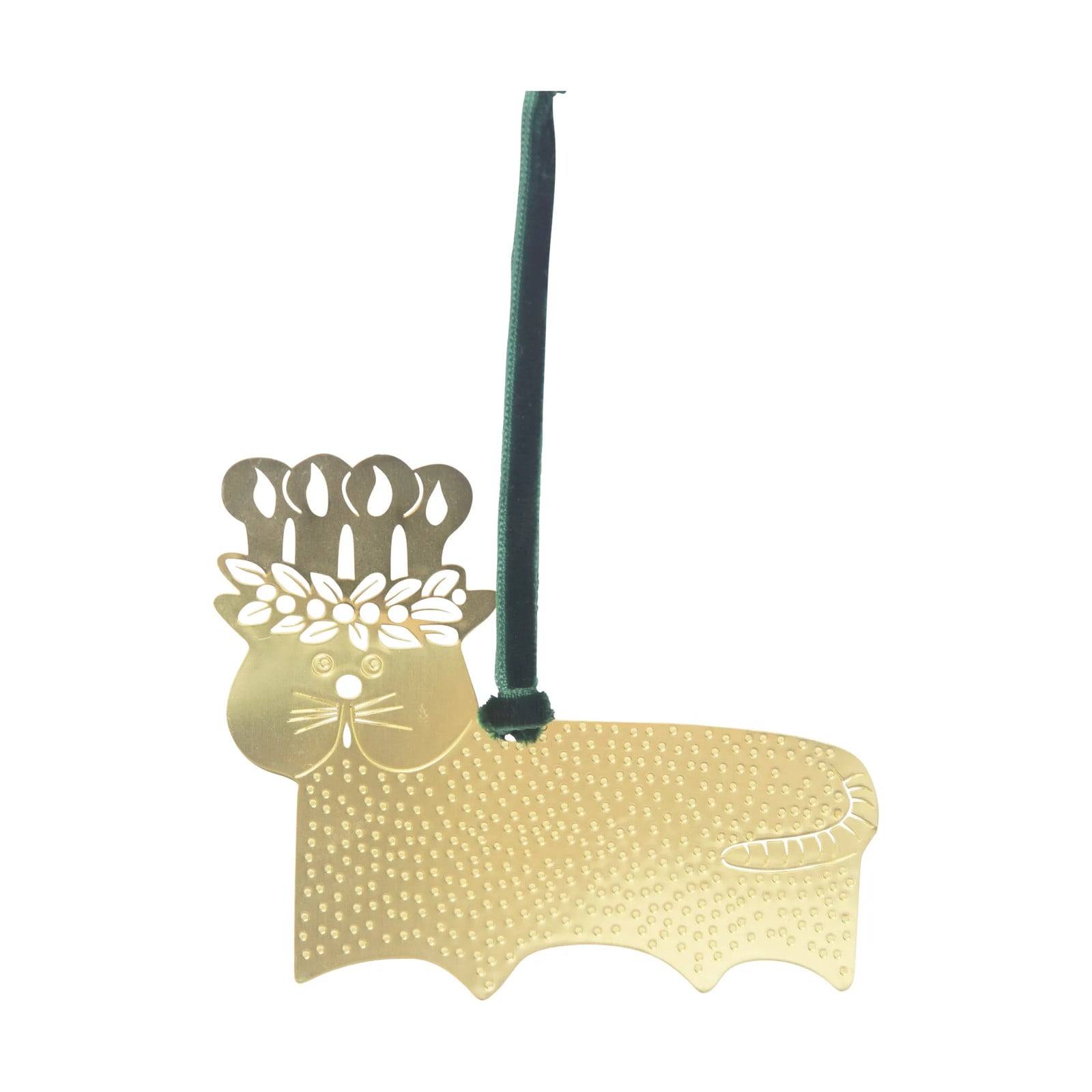 Pluto Design Stig L gingerbread cat decoratiehanger Goud-messing