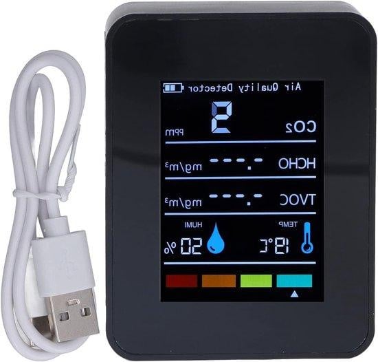 WAN Luchtkwaliteitsmeter - CO2 meter - Wit