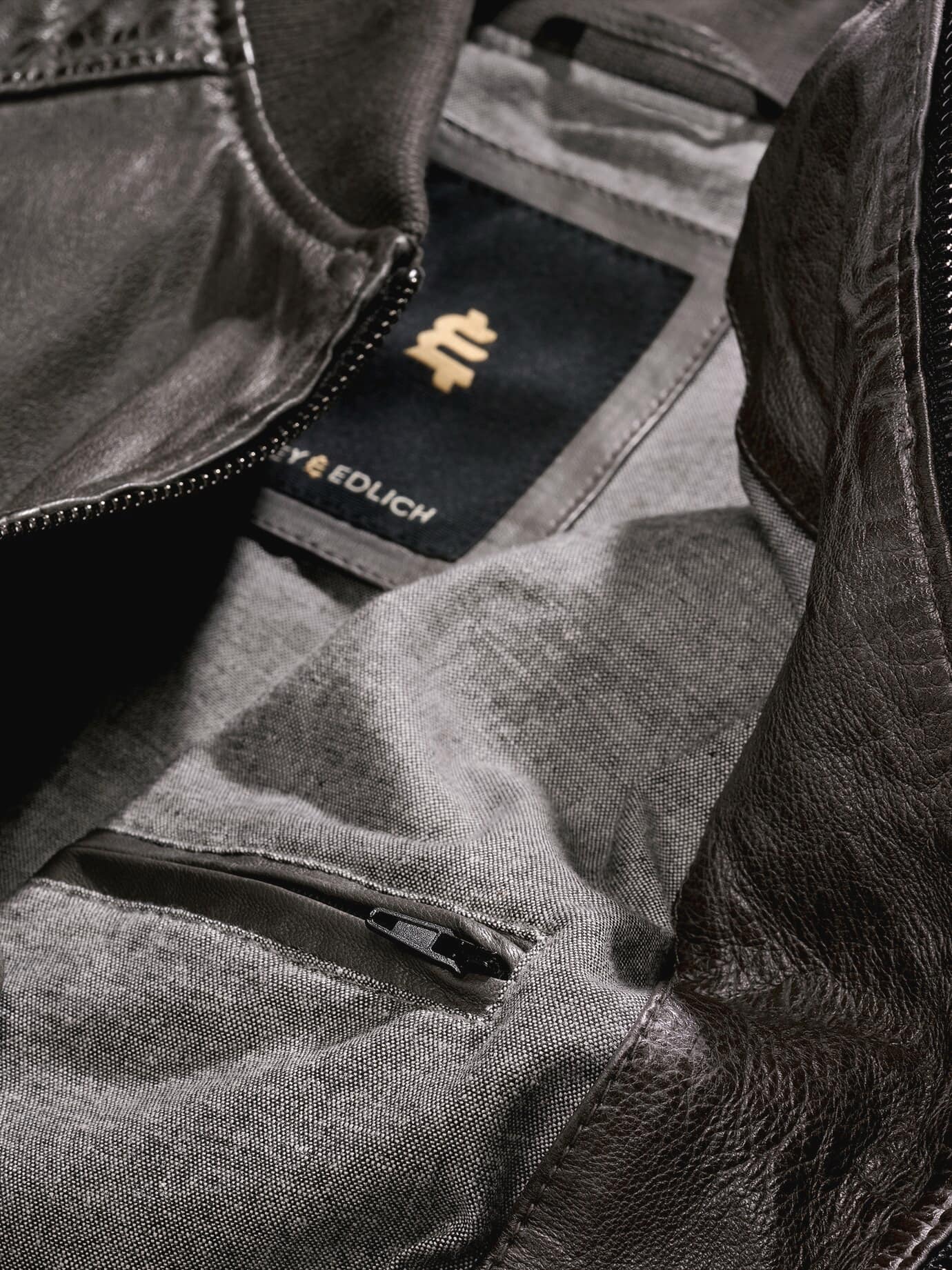 Mey & Edlich Lederblouson Cockpit Grau 56