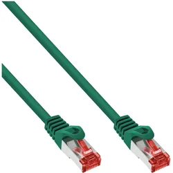 100er Bulk-Pack INLINE Patchkabel, S/FTP (PiMf), Cat,6, PVC, CU, grün, 0,5m
