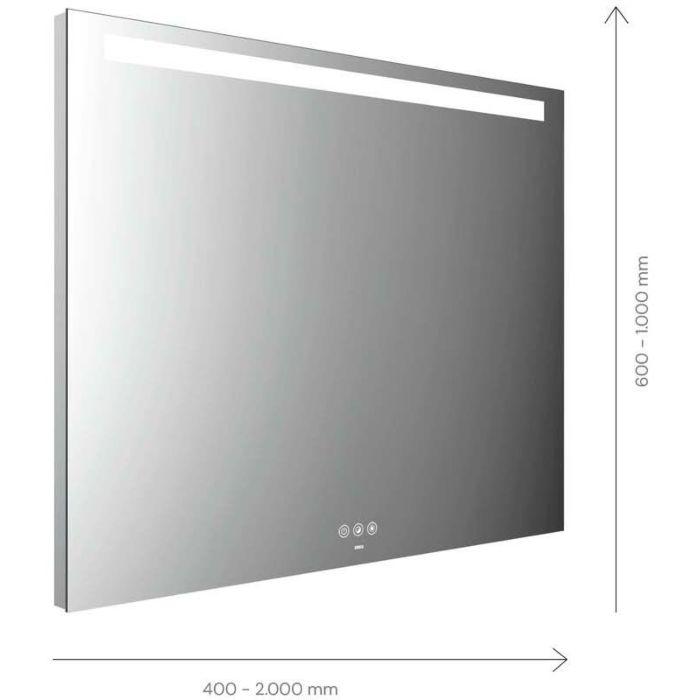 Emco Mi 210+ LED-Lichtspiegel 103080008000300 800 x 800 mm, mit horizontalem Lichtausschnitt oben 35mm