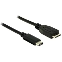 DeLOCK 1m USB 3.1 USB Kabel USB 3.2 Gen 2 (3.1 Gen 2) USB C Micro-USB B 10 Gbit/s Schwarz