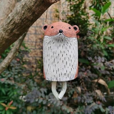 wunderschöne rustikale Tier-Windspiele, Boho, handgefertigt, Gartendekoration, Geschenk, Tierdekoration aus Kunstharz, Geschenkideen, Gartendekoration, einzigartiges Geschenk, 1 Stück