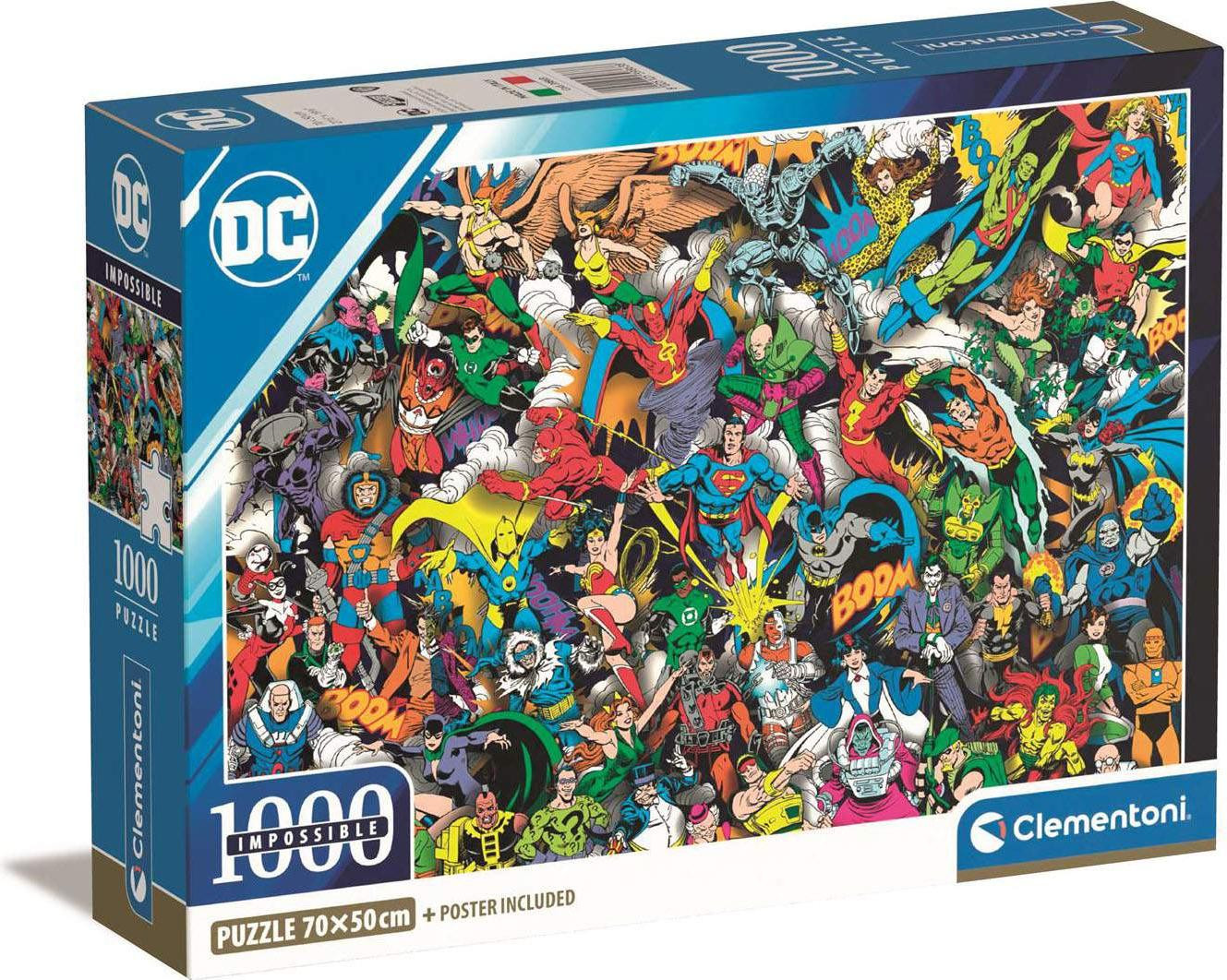 Clementoni DC Comics Impossible Puzzel - 1000 stukjes