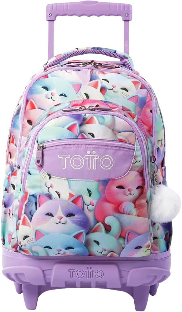 Totto ruedas bomper renglones mochila deporte Morado (UNICA)