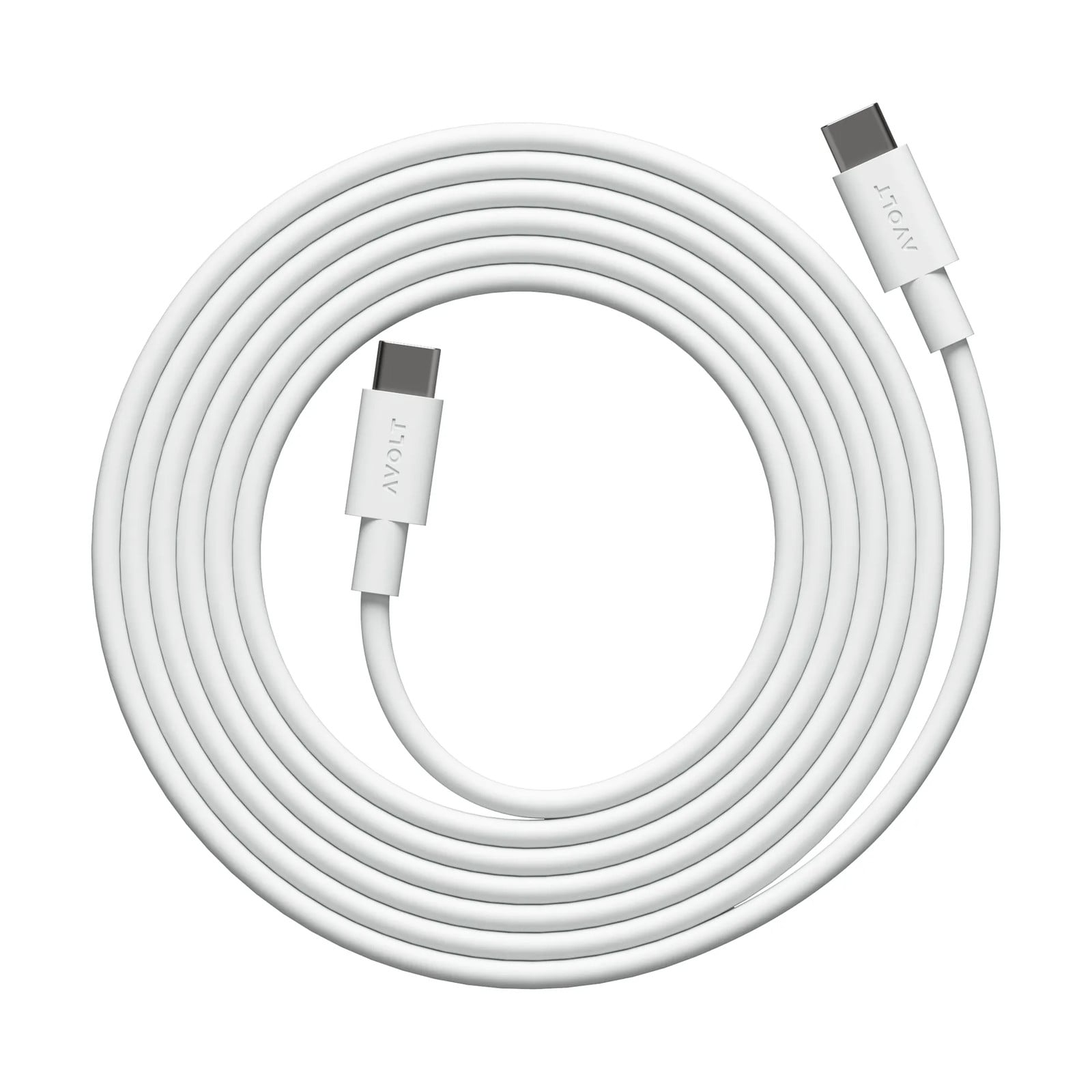 Avolt Martinelli Luce Edition USB-C naar USB-C oplaadkabel, 2 m, Wit