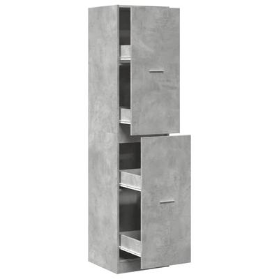 Helloshop26 - Moderner Apothekerschrank großes Stauvolumen 40 x 40,5 x 174,5 cm Holzwerkstoff Betongrau