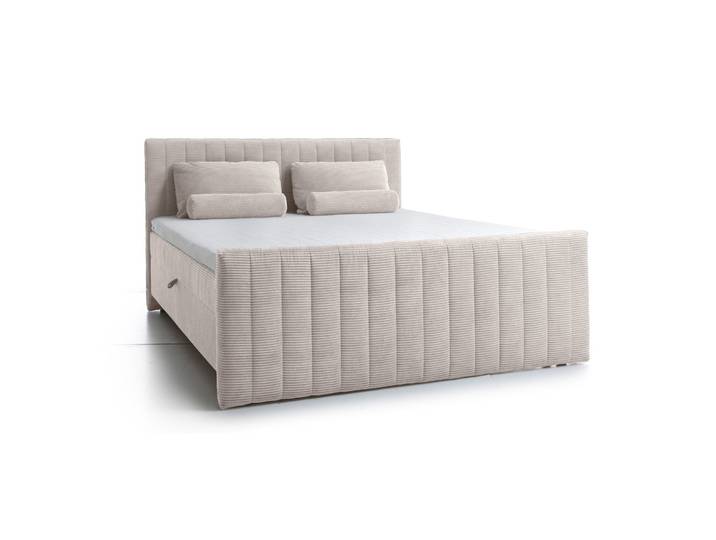 Kontinentales Bett Lullabino 180x200 cm mit Stauraum und Topper,