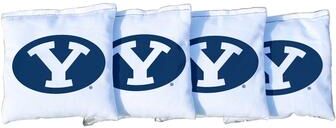Skip's Garage Brigham Young BYU Cougars White Cornhole Bags