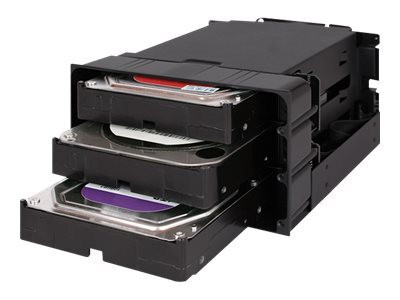 Icy Dock MB830SP-B Backplane Cage voor 3x 3.5 inch SATA in 2x 5.25 inch bays met 80mm ventilator