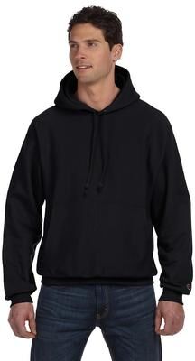 Champion S1051 Reverse Weave Hooded Sweatshirt in Black size XL S101