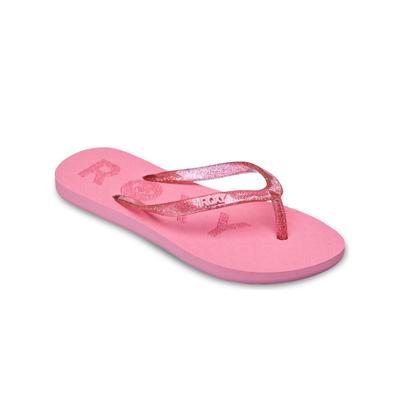 Sandale ROXY "Rg Viva Sparkle", Jungen, Gr. 37, pink (plumeria), Obermaterial: 98% Synthetik Tr/ 2% Metall, Futter: 100% Synthetik, Laufsohle: 100% Schwammgummi., Schuhe Sandale
