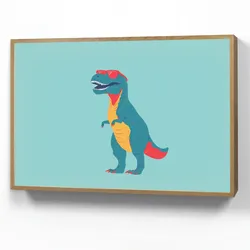 WANDLEUCHTE MIT AKKU Dinosaurier - Blau - Sonnenbrille Dimmbar 90x60 cm Wandlampe