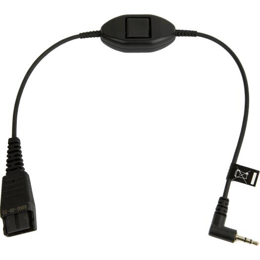 Jabra Quick Disconnect 2,5 mm Headset-Kabel mit Rufannahmetaste 8800-00-55