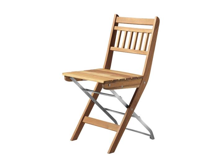 FDB Møbler Chaise de balcon M23 Lilleø Teak-acier inoxydable