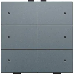 Niko Züblin 220-52206 Sechsfach Taster mit LEDs und Komfort Sensoren für Niko Home Control, 22052206