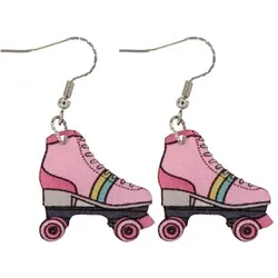 Ohrringe "Rollschuhe", rosa
