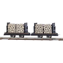 Busch Feldbahn 12211 H0f Zwei Wagen mit Rundholz