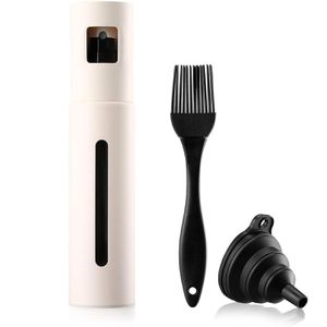 Schmidt&Kramer Ölsprüher Sand, beige, aus Glas und Edelstahl, für Speiseöl und Essig, mit Sichtfenster und UV-Schutz, 100 ml