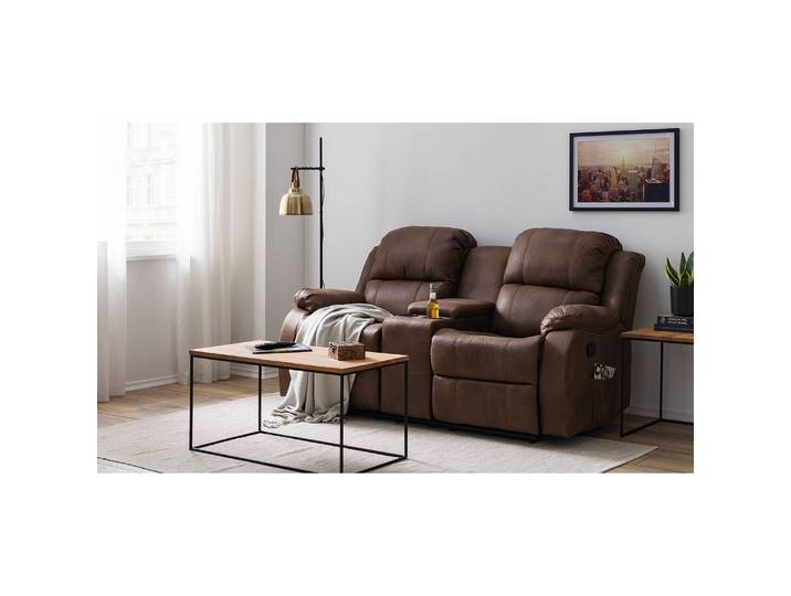 Canapé relax II Marron/Marron Microfibre 180 x 101 x 102cm Moderne