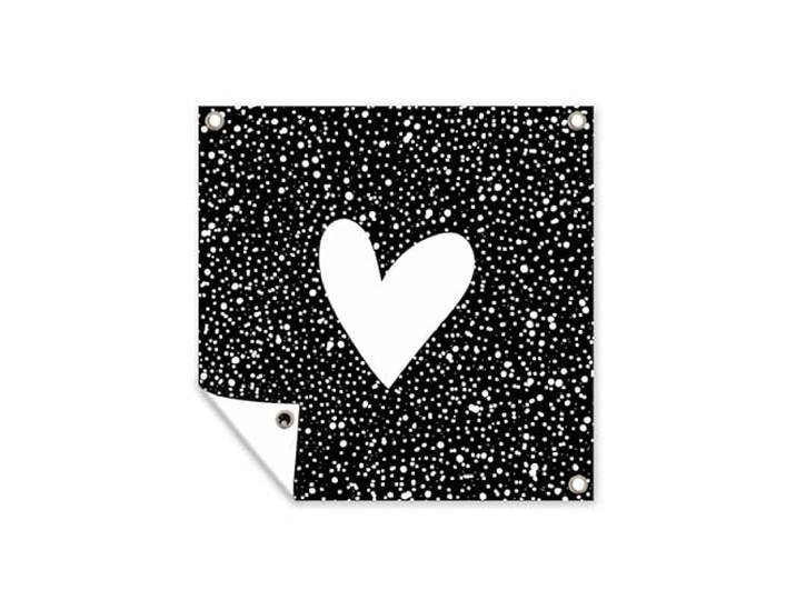 Tuinposter - 200x200 cm - Design - Liefde - Hartje